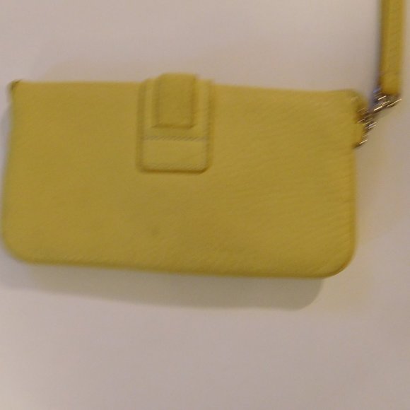 Coach Yellow Leather Wristlet - Picture 2 of 5